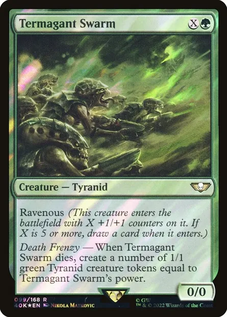 Termagant Swarm, Magic card 40K 99★ — Warhammer 40,000 Commander set