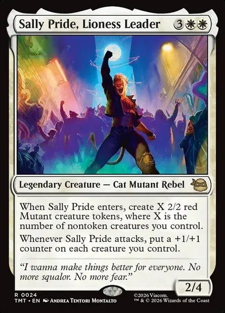Sally Pride, Lioness Leader, Magic card TMT 24 — Teenage Mutant Ninja Turtles set