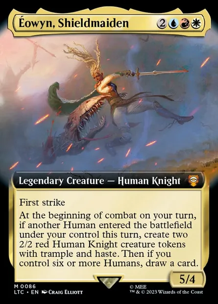 Éowyn, Shieldmaiden, Magic card LTC 86 — Tales of Middle-earth Commander set