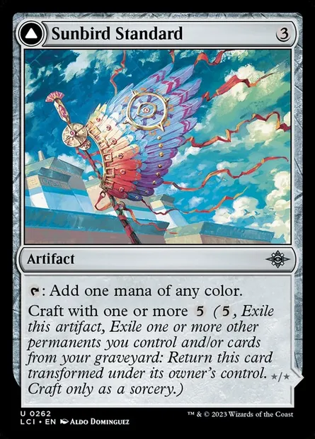 Sunbird Standard // Sunbird Effigy, Magic card LCI 262 — The Lost Caverns of Ixalan set