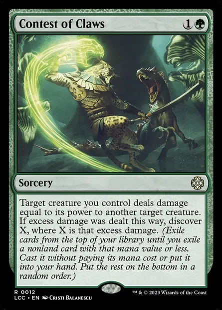 Contest of Claws, Magic card LCC 12 — The Lost Caverns of Ixalan Commander set