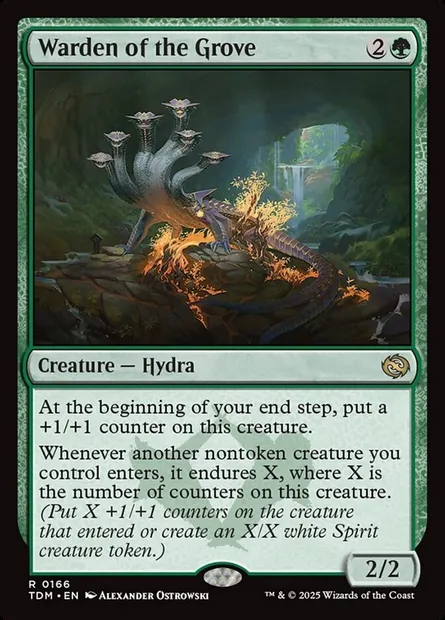 Warden of the Grove, Magic card TDM 166 — Tarkir: Dragonstorm set