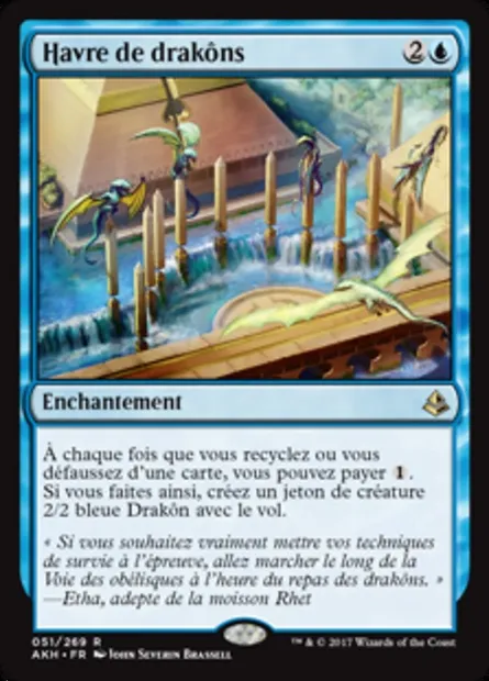 Havre de drakôns, carte Magic AKH 51 — extension Amonkhet