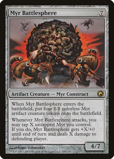 Myr Battlesphere, Magic card SOM 180 — Scars of Mirrodin set