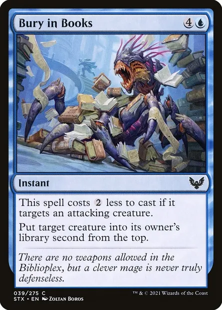 Bury in Books, Magic card STX 39 — Strixhaven: School of Mages set