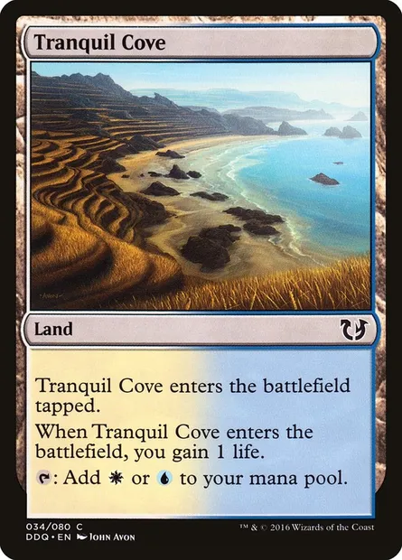 Crique tranquille, carte Magic DDQ 34 — extension Duel Decks: Blessed vs. Cursed