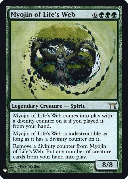 Myojin de la Toile de vie, carte Magic PLST CHK-229 — extension The List