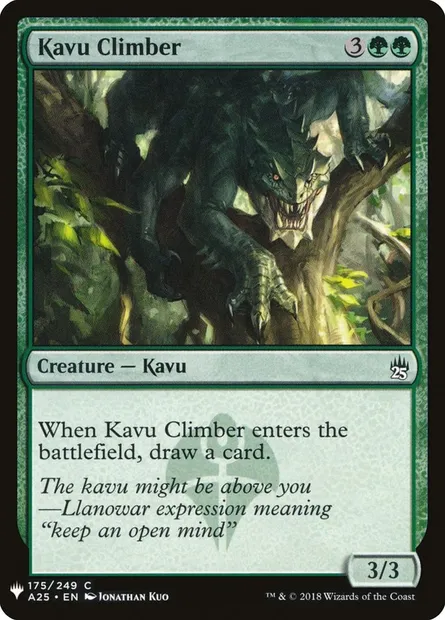 Kavu Climber, Magic card PLST A25-175 — The List set