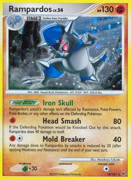 Rampardos, Pokémon card PL 13 — Platinum set