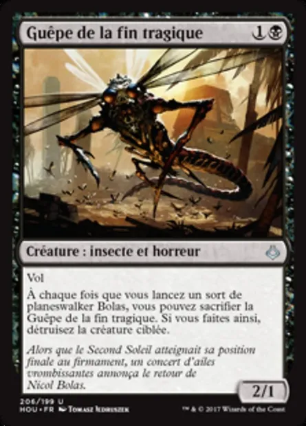 Guêpe de la fin tragique, carte Magic HOU 206 — extension L’âge de la destruction