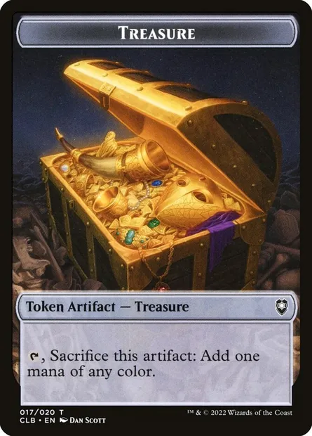 Treasure, carte Magic TCLB 17 — extension Battle for Baldur's Gate Tokens