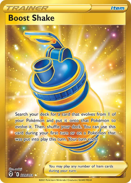 Boost Shake, Pokémon card EVS 229 — Evolving Skies set