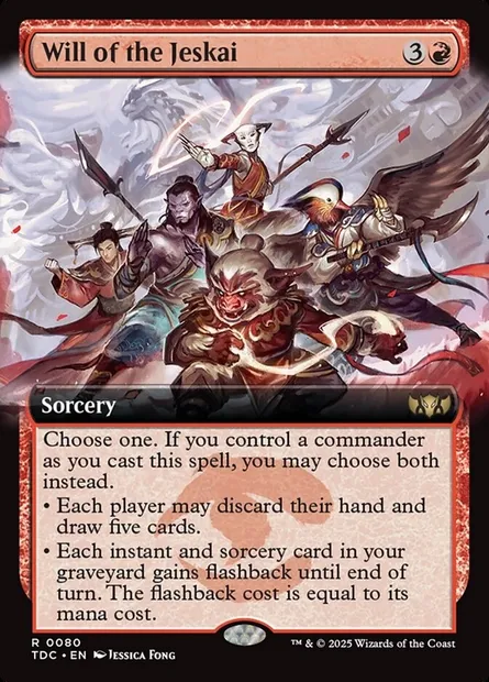 Will of the Jeskai, Magic card TDC 80 — Tarkir: Dragonstorm Commander set