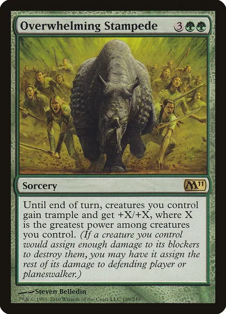 Overwhelming Stampede, Magic card M11 189 — Magic 2011 set