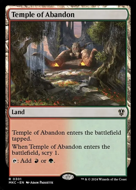 Temple of Abandon, Magic card MKC 301 — Murders at Karlov Manor Commander set