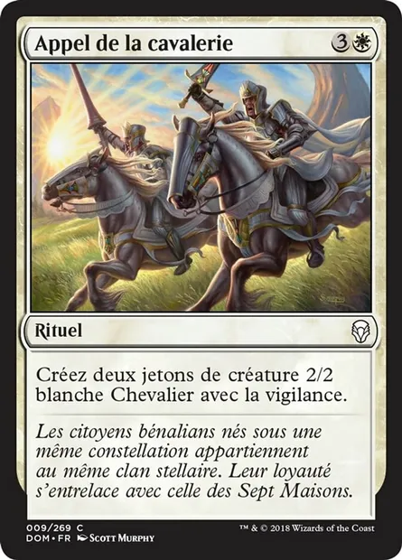 Appel de la cavalerie, carte Magic DOM 9 — extension Dominaria