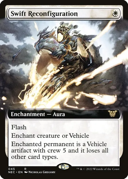 Swift Reconfiguration, Magic card NEC 45 — Neon Dynasty Commander set
