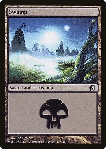 Swamp, Magic card 8ED 339★ — Eighth Edition set