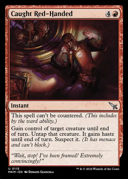 Caught Red-Handed, Magic card MKM 115 — Murders at Karlov Manor set