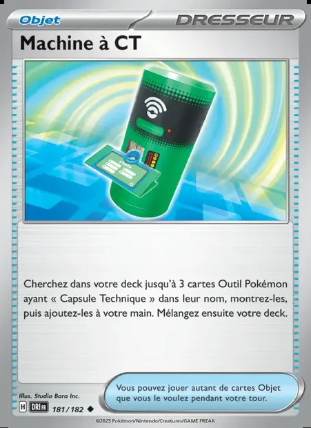 Machine à CT, carte Pokémon DRI 181 — extension Rivalités Destinées