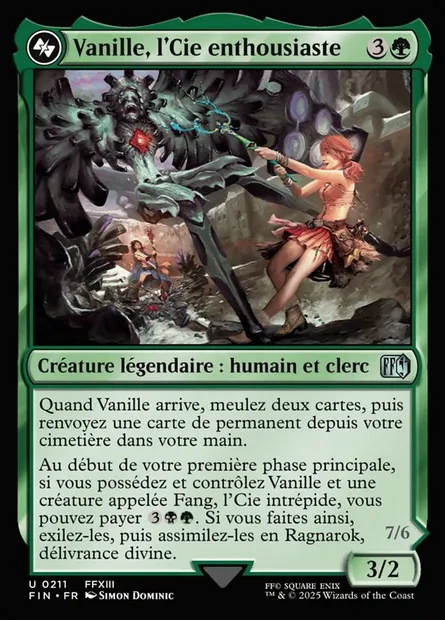 Vanille, Cheerful l'Cie, carte Magic FIN 211 — extension Final Fantasy