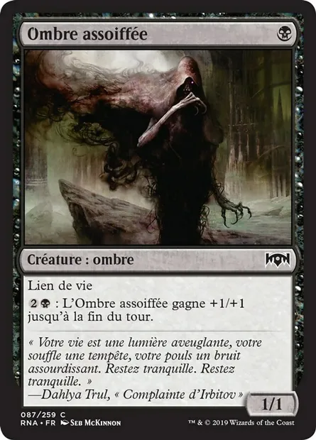 Ombre assoiffée, carte Magic RNA 87 — extension L'allégeance de Ravnica