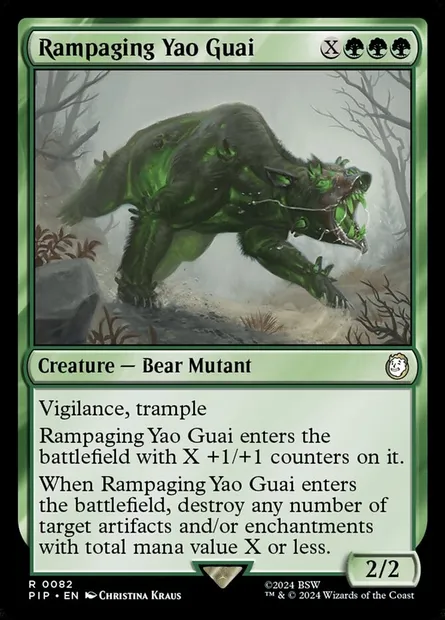 Rampaging Yao Guai, Magic card PIP 82 — Fallout set