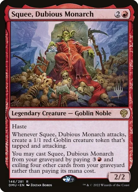 Skwi, monarque douteux, carte Magic PDMU 146p — extension Dominaria United Promos
