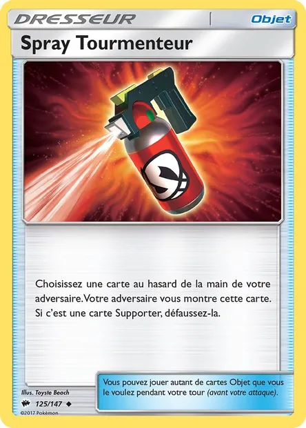 Spray Tourmenteur, carte Pokémon BUS 125 — extension Ombres Ardentes
