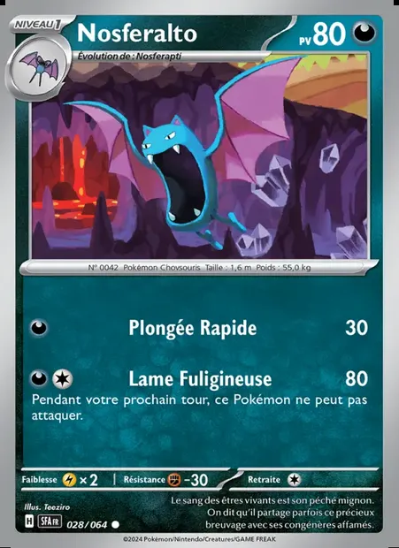 Nosferalto, carte Pokémon SFA 028 — extension Fable Nébuleuse