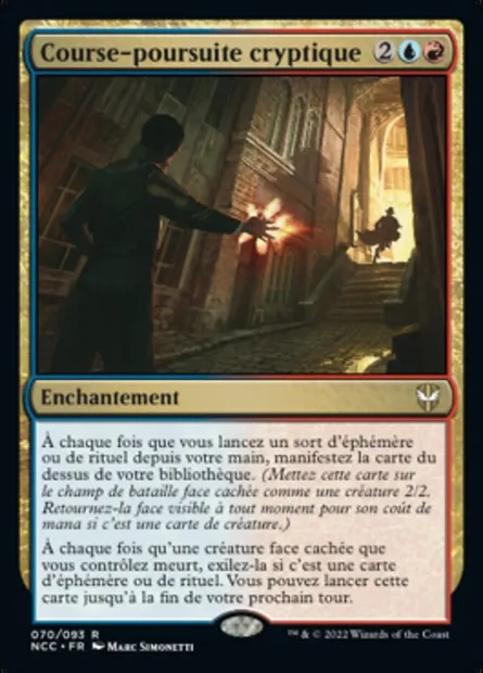 Course-poursuite cryptique, carte Magic NCC 70 — extension New Capenna Commander