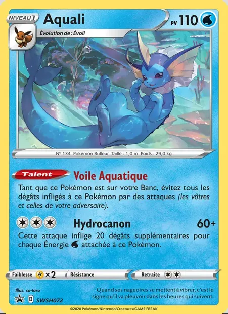 Aquali, carte Pokémon SWSH 072 — extension Promo SWSH