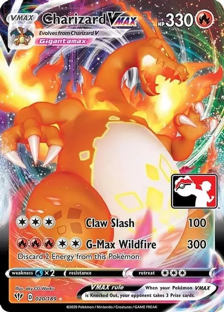Charizard VMAX, Pokémon card PPS 020 — Play! Pokémon Prize Pack Series set