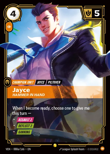 Jayce, Riftbound card VEN 088a — Vendetta set