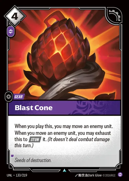 Blast Cone, Riftbound card UNL 133 — Unleashed set