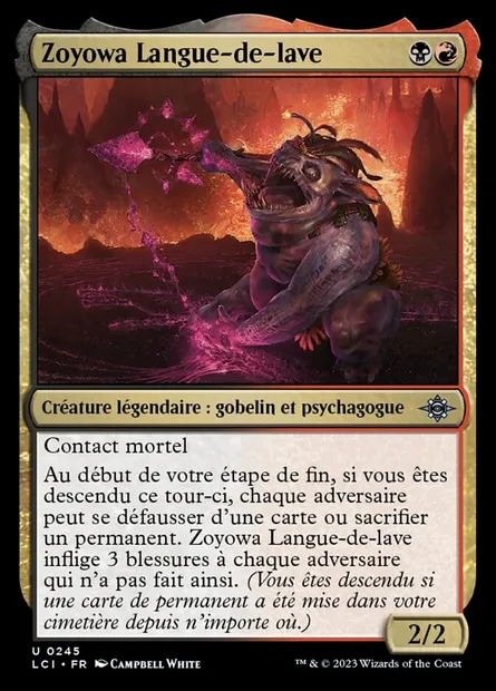 Zoyowa Langue-de-lave, carte Magic LCI 245 — extension The Lost Caverns of Ixalan