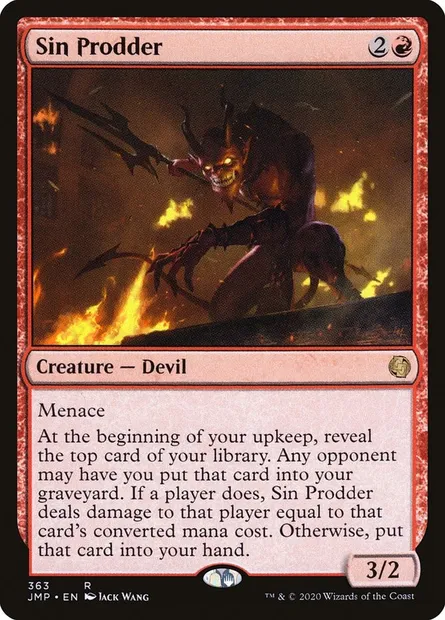 Sin Prodder, Magic card JMP 363 — Jumpstart set