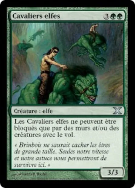 Cavaliers elfes, carte Magic 10E 259 — extension Dixième édition