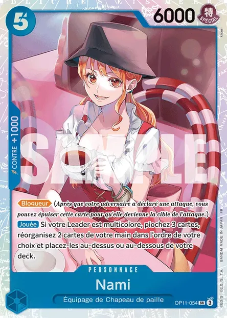 Nami, carte One Piece OP11-054 — extension DES POINGS VIFS COMME L'ÉCLAIR