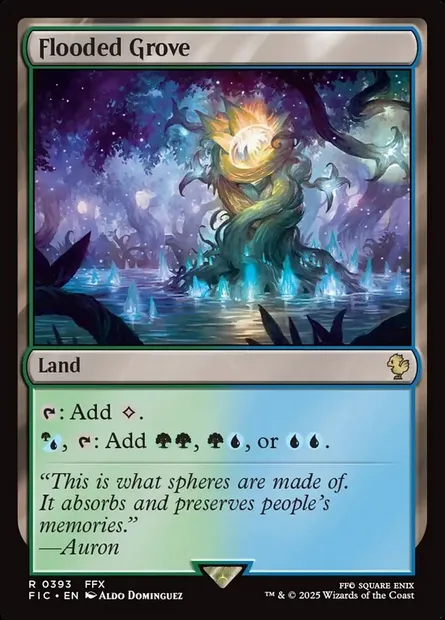 Flooded Grove, Magic card FIC 393 — Final Fantasy Commander set