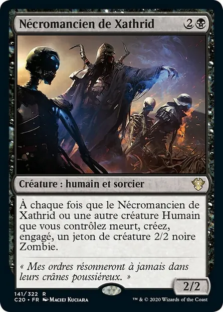 Nécromancien de Xathrid, carte Magic C20 141 — extension Commander 2020
