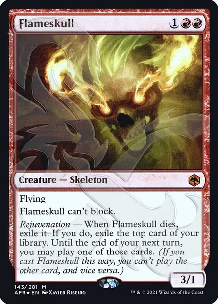 Crânefeu, carte Magic PAFR 143a — extension Adventures in the Forgotten Realms Promos