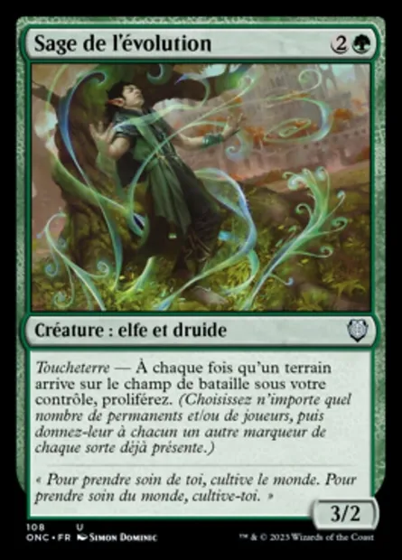 Sage de l'évolution, carte Magic ONC 108 — extension Phyrexia: All Will Be One Commander