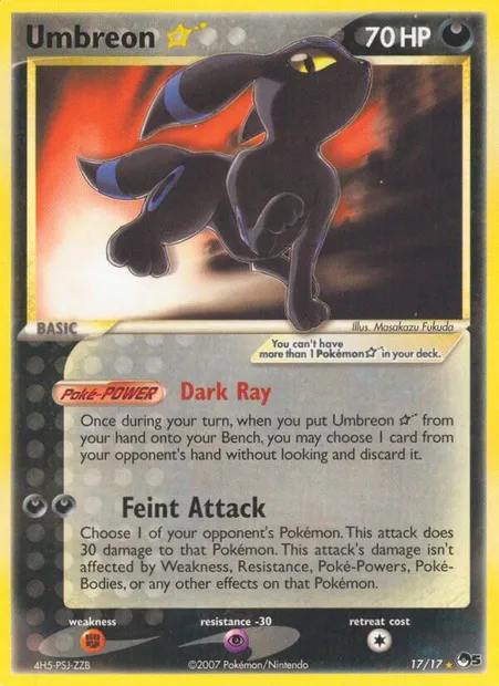 Umbreon ☆, Pokémon card P5 17 — POP Series 5 set