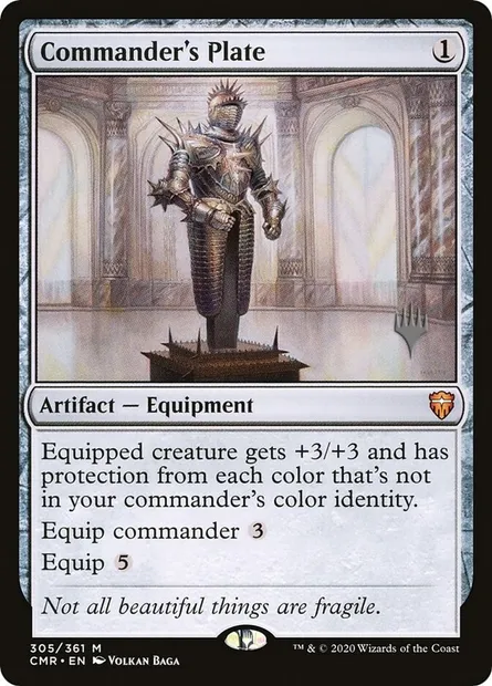 Plaque de commandant, carte Magic PCMR 305p — extension Commander Legends Promos