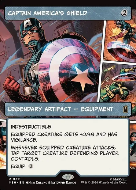 Captain America's Shield, Magic card MSH 311 — Marvel Super Heroes set