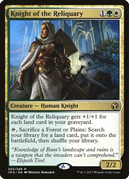 Chevalière du Reliquaire, carte Magic IMA 203 — extension Iconic Masters