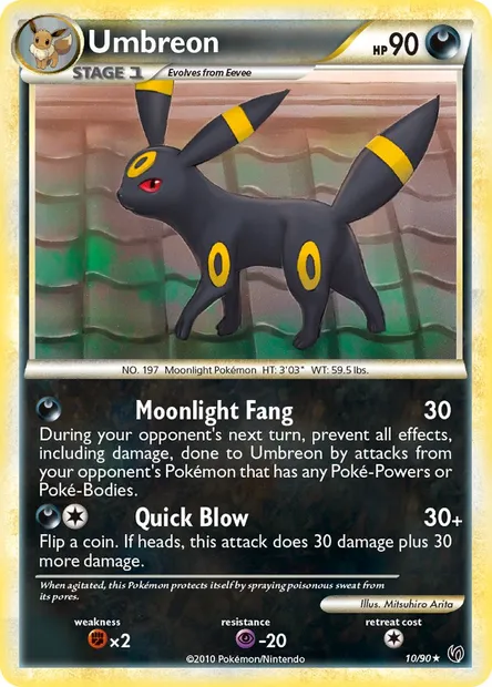 Umbreon, Pokémon card UD 10 — Undaunted set