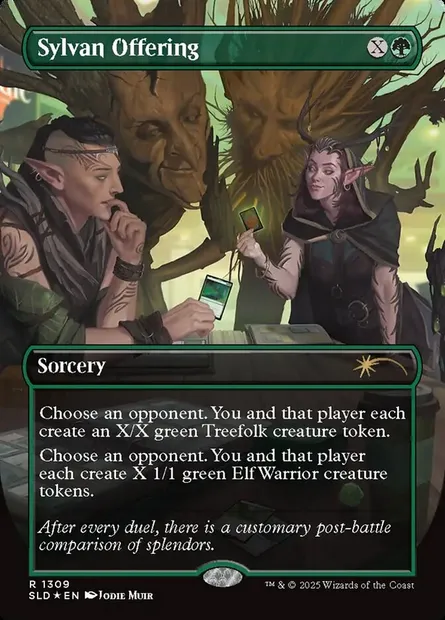 Sylvan Offering, Magic card SLD 1309 — Secret Lair Drop set