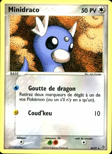 Minidraco, carte Pokémon DR 26 — extension EX Dragon